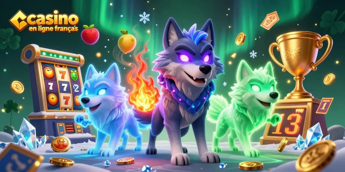 Participez aux jeux passionnants de casino en ligne français avec notre magnifique illustration dynamique.