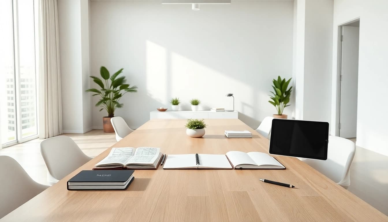 Showcase the design workspace featuring https://bestdesignersintheworld.com/ with elegant tools and natural lighting.