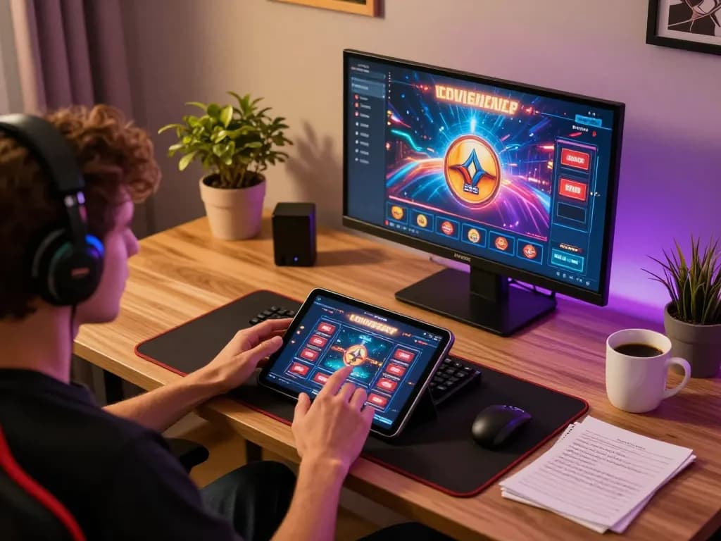 Engaging in online casino gaming with 包网 services on a stylish tablet, showcasing a responsible approach to digital gambling