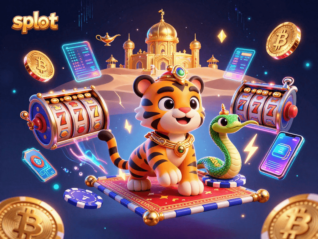 Experience the thrill of slot gaming with this vibrant illustration featuring dynamic jackpot symbols.