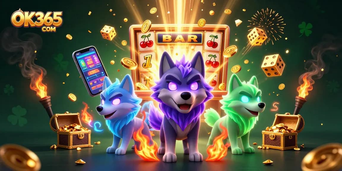 Engage with thrilling games at OK365 COM featuring vibrant 3D slot machines and dynamic casino elements.