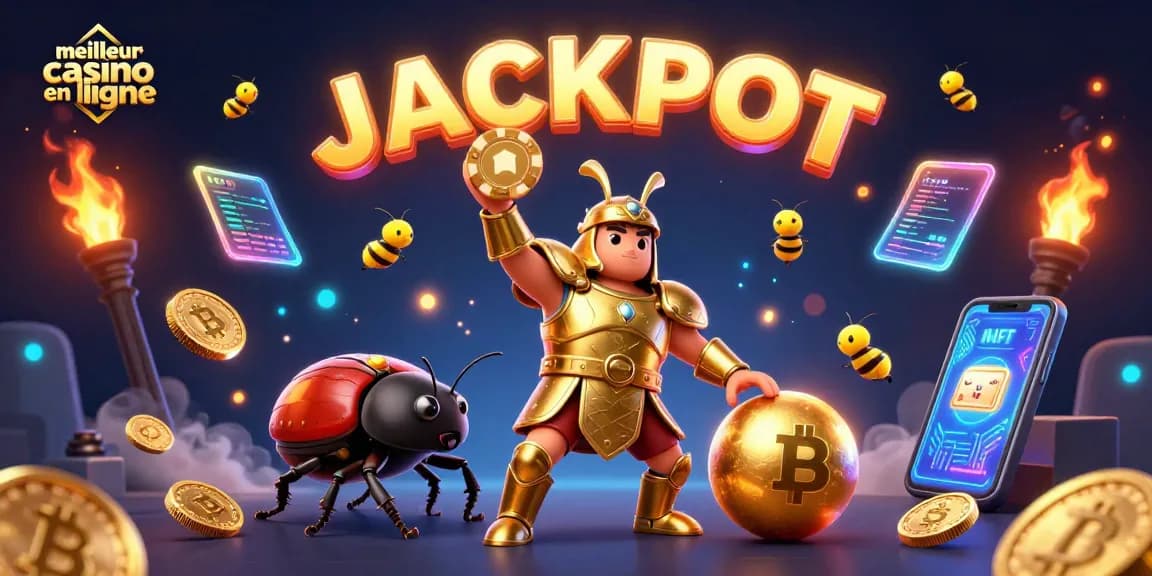 Gagnez des jackpots au meilleur casino en ligne avec cette illustration immersive et dynamique.