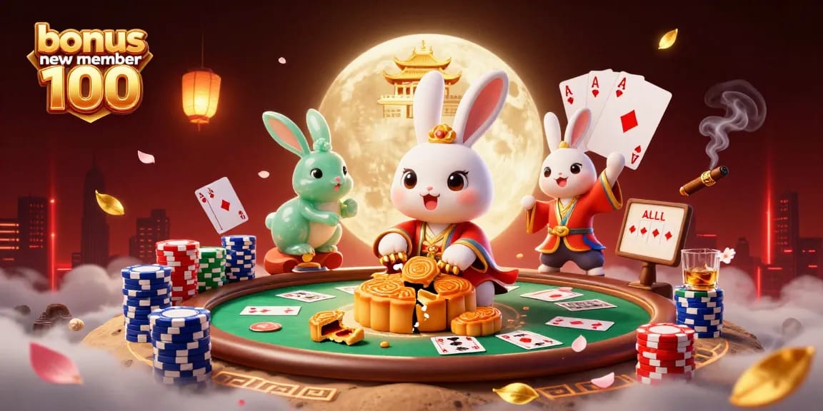Menangkan bonus new member 100 dengan permainan kartu dan suasana kasino yang berwarna-warni.