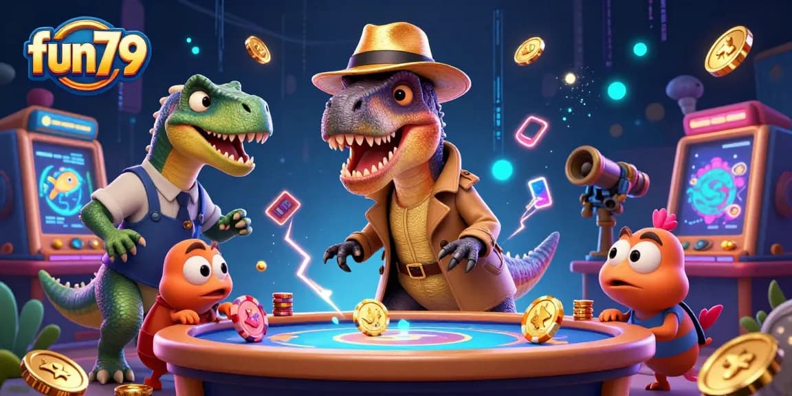 Engage in fun79 fish shooting action with vibrant characters and underwater elements capturing a thrilling moment.