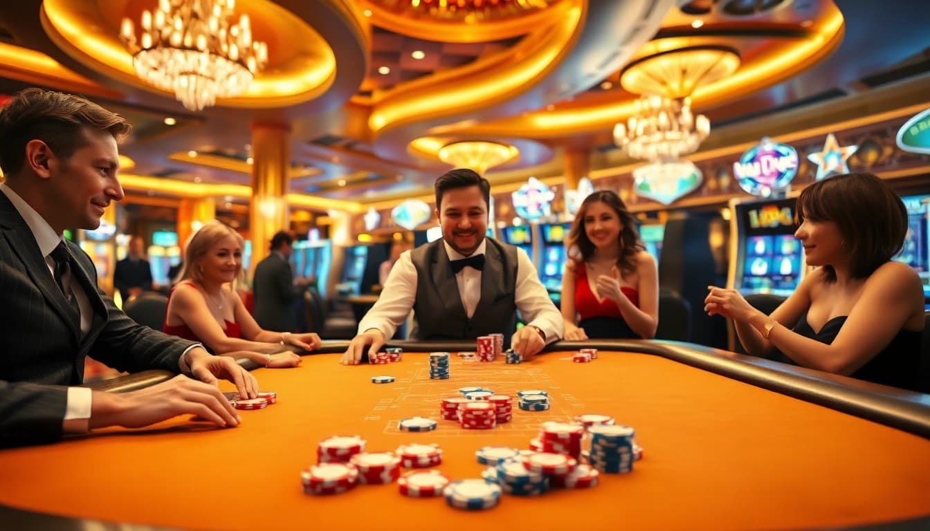 Engage in the thrilling Non Uk Casino 2025 with vibrant game settings and lively players.