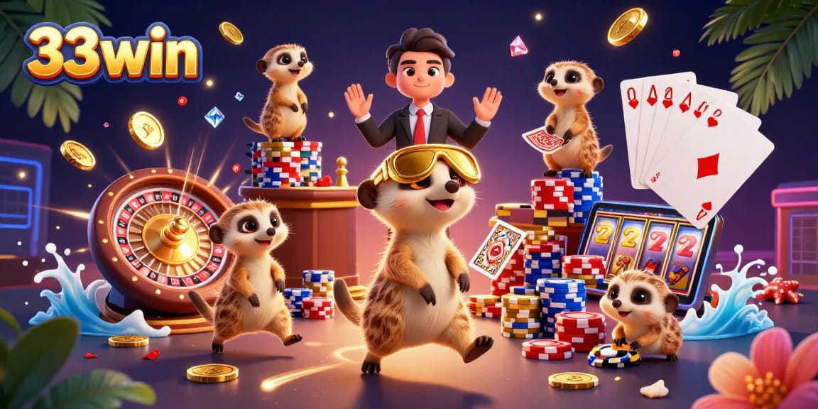 Experience the thrilling actions of 33win's meerkat casino with vibrant games and exciting wins.