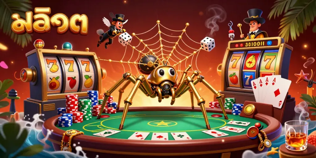 Catch winning symbols and spins with this colorful slot-themed illustration featuringสล็อต.