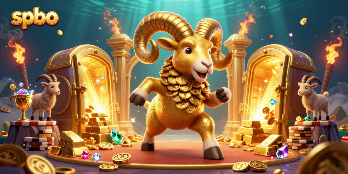 spbo showcases vibrant casino action with a massive golden ram charging through riches.