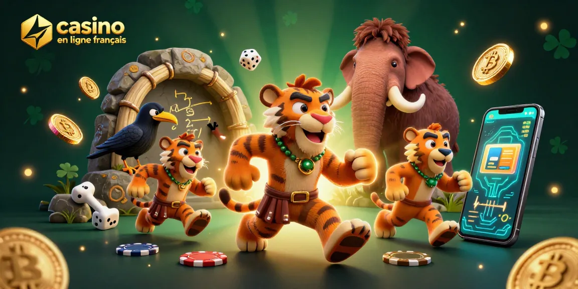 Jouez à casino en ligne francais avec des personnages 3D captivants dans un cadre préhistorique.