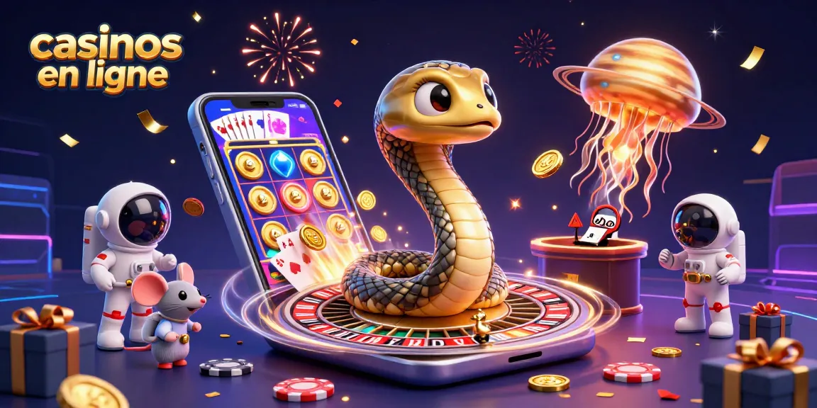 Jouer dans les casinos en ligne avec un serpent cosmique et des astronautes en action sur une roulette.