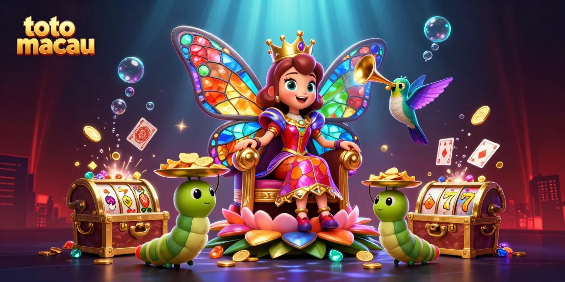 Play exciting games and win big at toto macau with vibrant 3D casino illustration.