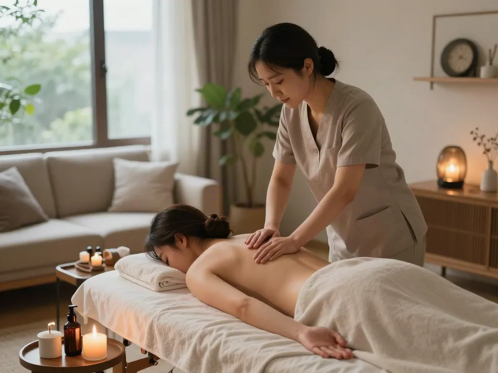 Experience 청라출장마사지 in a serene home setting with a professional therapist.