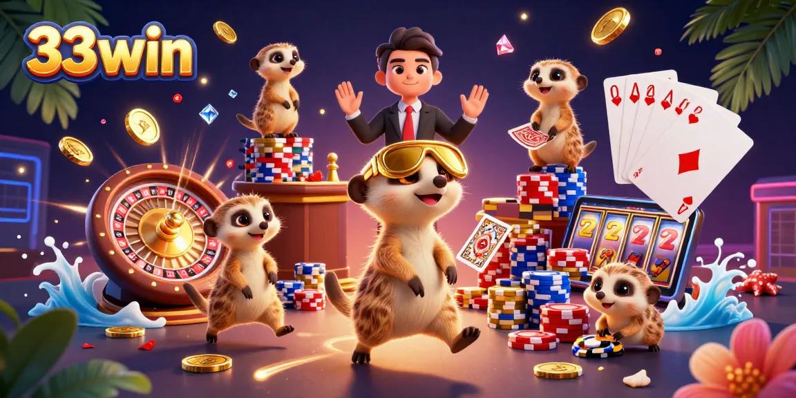Experience the thrilling actions of 33win's meerkat casino with vibrant games and exciting wins.