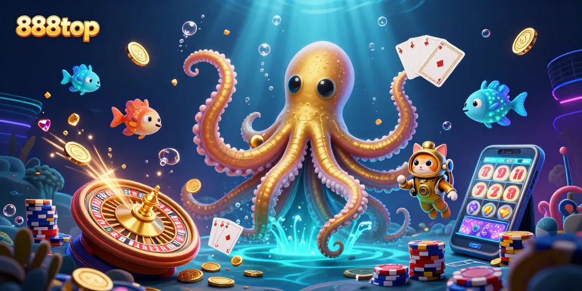 Join the adventure with the colossal 888top kraken, diving cat, and treasure-filled casino treasures!