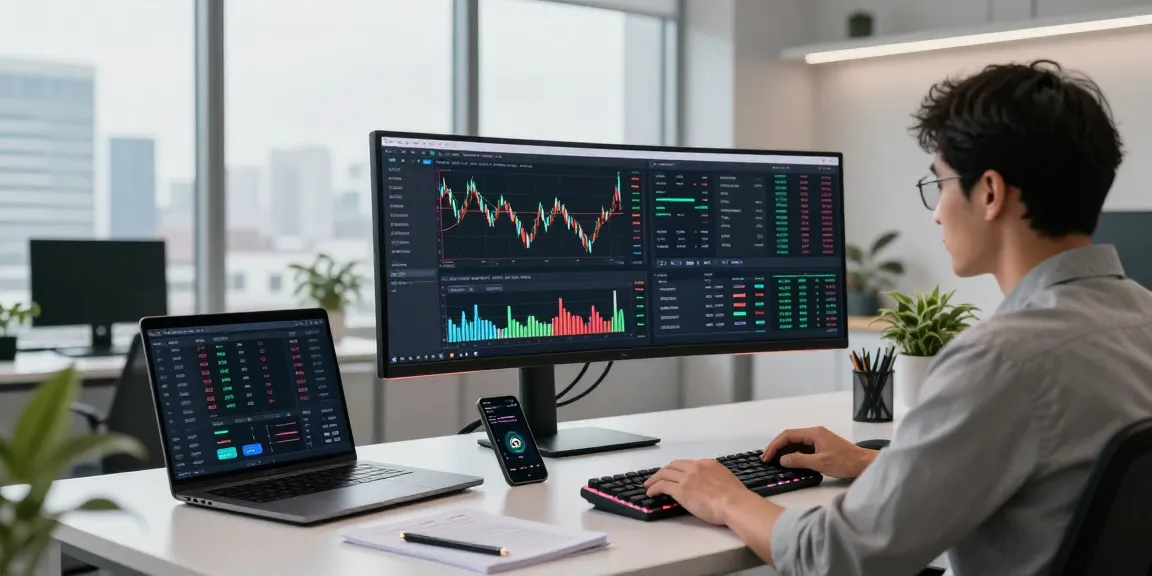 HCNWF stock price displayed on professional crypto trading setup with advanced digital tools.