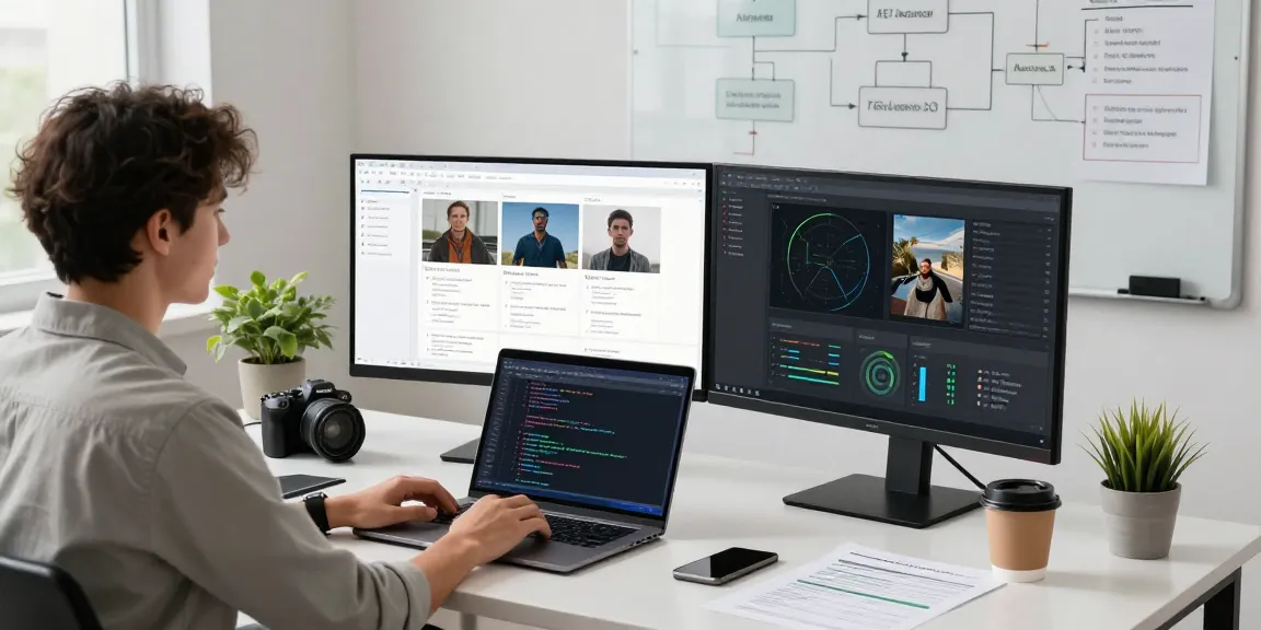 AI detector setup in a modern workspace analyzing content safety and accuracy