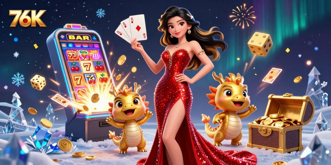 Experience the thrill of 76K with vibrant 3D casino action and a dazzling soundtrack of winning.