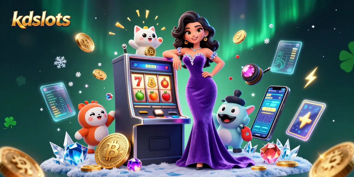 Experience the excitement of kdslots with a glamorous scene featuring a jackpot slot machine.