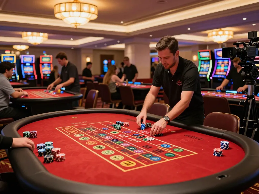 Players engaging in strategic roulette gameplay at Sunwin casino, vibrant ambiance capturing excitement.