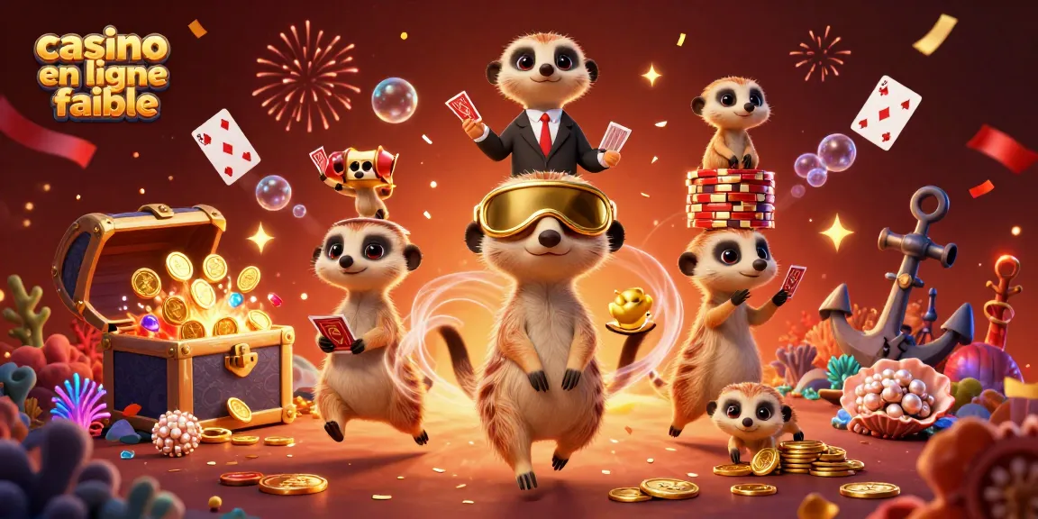 Jouez sur un casino en ligne fiable avec une colonie de suricates gérant un casino animé.
