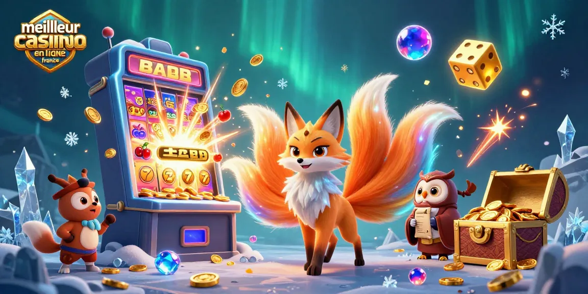 Gagnez avec le meilleur casino en ligne France, une scène colorée de jeux et de chance.