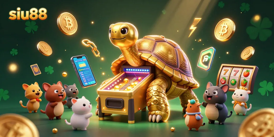 Shoot for wins with siu88 in this vibrant illustration of an exciting casino scene.