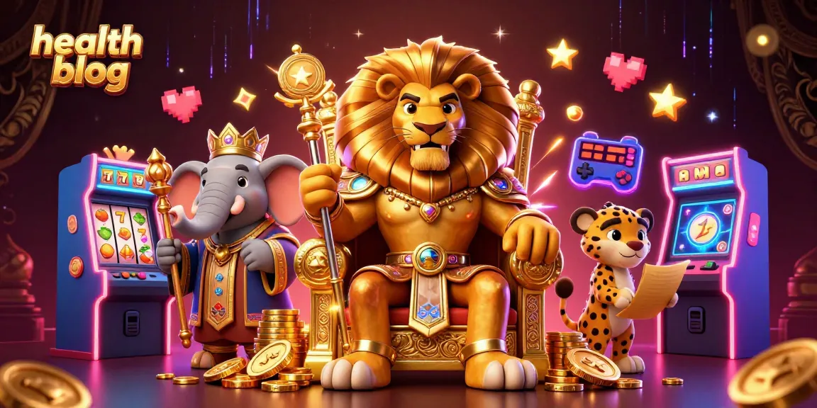 Engage with our health blog through an exciting casino adventure featuring slot machines and friendly characters.