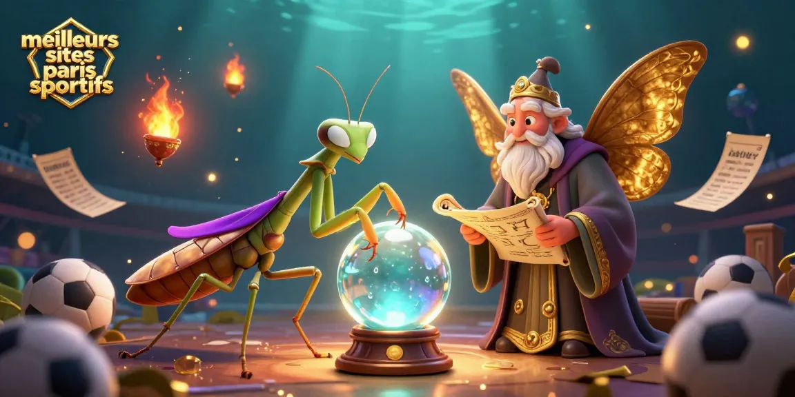Visualisez les meilleurs sites paris sportifs avec des personnages animés captivants entourés d'éléments de jeu dynamique.