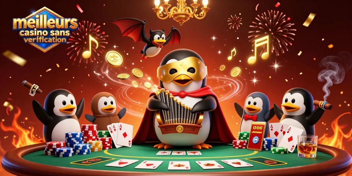 Découvrez les meilleurs casinos sans vérification avec cette illustration captivante de jeux d'argent.
